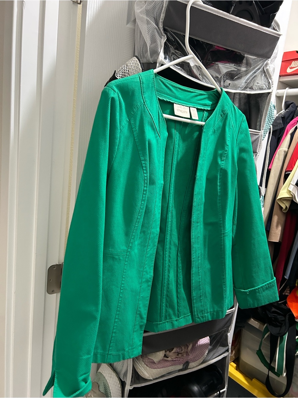 Cherokee Emerald Green Open-Front Blazer